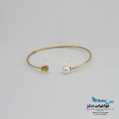 دستبند النگوییی طلا - طرح اشکی-MB1242